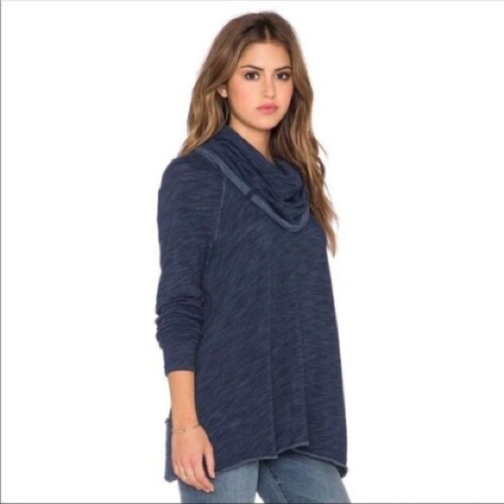 Free People BLUE FP Beach Cocoon Cowl neck One size (med/large